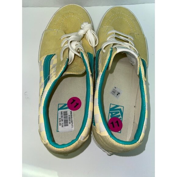NEW! Vans Yellow Primary Check Old Skool Shoes Lace Up Men\'s Size 11 main image 4